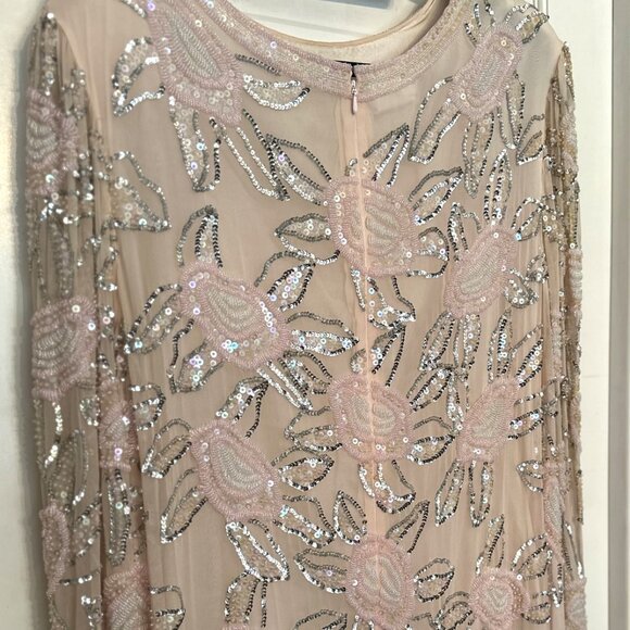 Vintage Bonwit Teller pink, sparkling designer evening gown XL - Picture 5 of 9